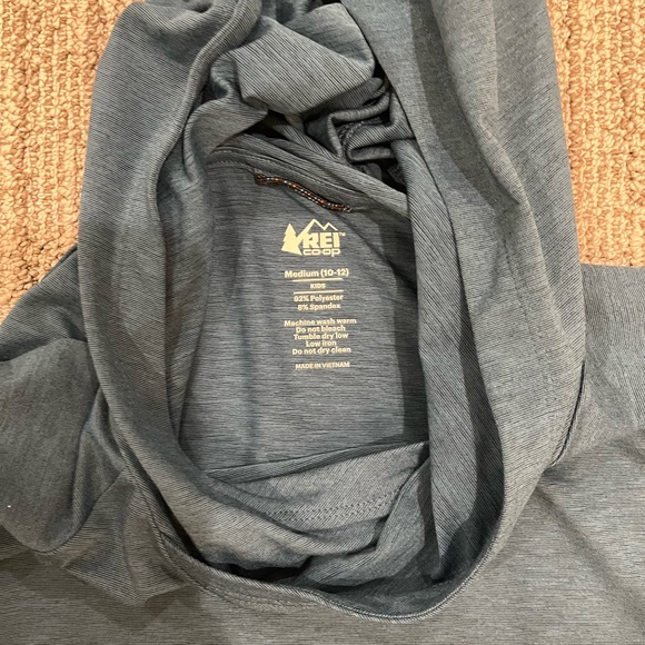 REI kids Sahara hooded long sleeve M 10/12 dark teal - Picture 4 of 4